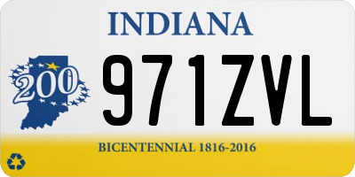 IN license plate 971ZVL