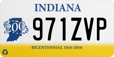 IN license plate 971ZVP