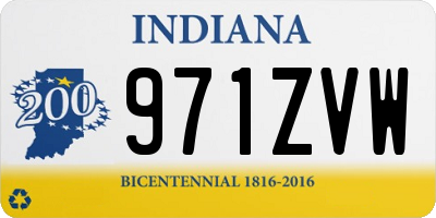 IN license plate 971ZVW