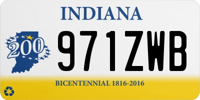 IN license plate 971ZWB
