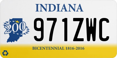 IN license plate 971ZWC