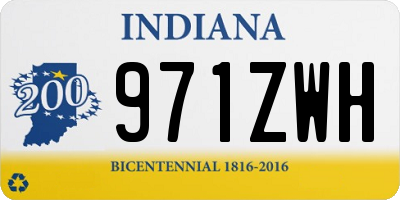 IN license plate 971ZWH