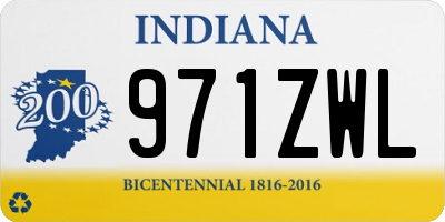 IN license plate 971ZWL