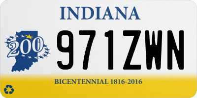 IN license plate 971ZWN
