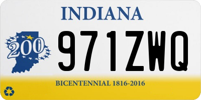 IN license plate 971ZWQ