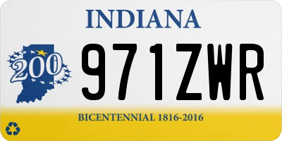 IN license plate 971ZWR