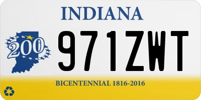 IN license plate 971ZWT