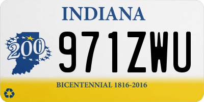 IN license plate 971ZWU