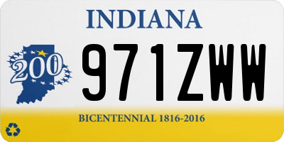 IN license plate 971ZWW