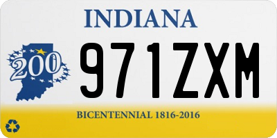 IN license plate 971ZXM