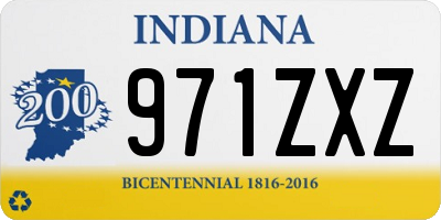 IN license plate 971ZXZ