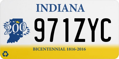 IN license plate 971ZYC