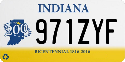 IN license plate 971ZYF