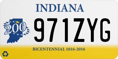 IN license plate 971ZYG