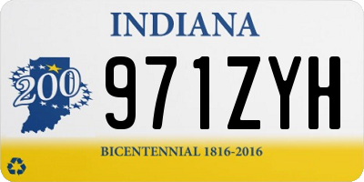 IN license plate 971ZYH