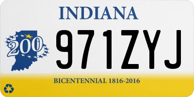 IN license plate 971ZYJ