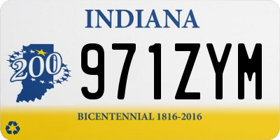 IN license plate 971ZYM