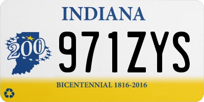 IN license plate 971ZYS