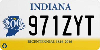 IN license plate 971ZYT