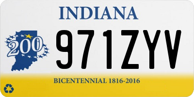 IN license plate 971ZYV