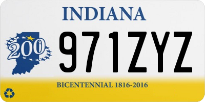 IN license plate 971ZYZ
