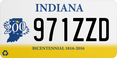 IN license plate 971ZZD