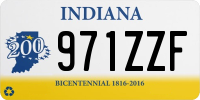 IN license plate 971ZZF