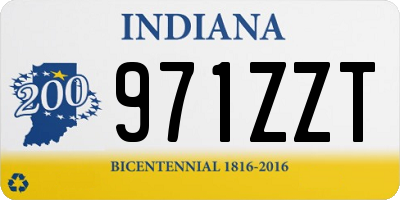 IN license plate 971ZZT
