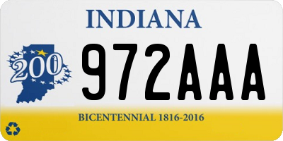 IN license plate 972AAA