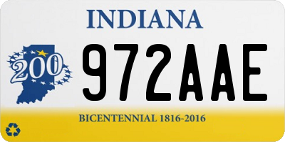 IN license plate 972AAE