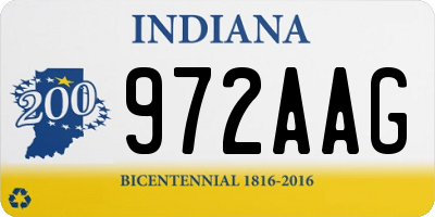 IN license plate 972AAG