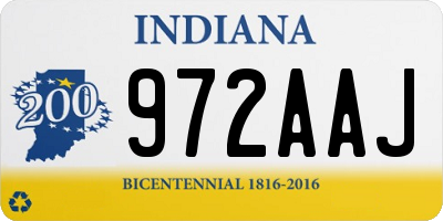 IN license plate 972AAJ