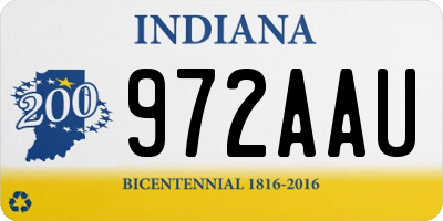 IN license plate 972AAU