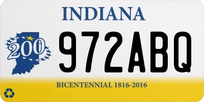 IN license plate 972ABQ