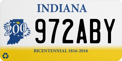 IN license plate 972ABY