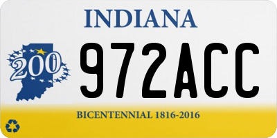 IN license plate 972ACC