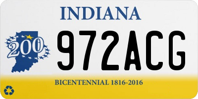 IN license plate 972ACG