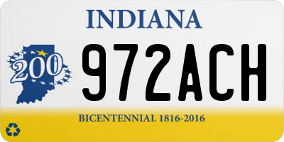 IN license plate 972ACH