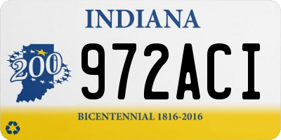 IN license plate 972ACI