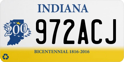 IN license plate 972ACJ