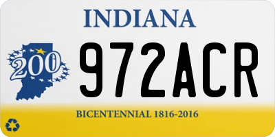 IN license plate 972ACR