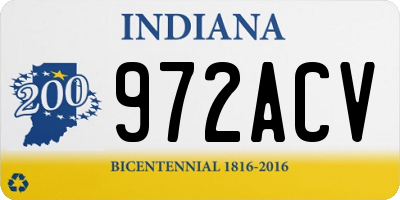IN license plate 972ACV