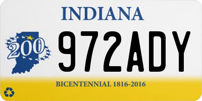 IN license plate 972ADY