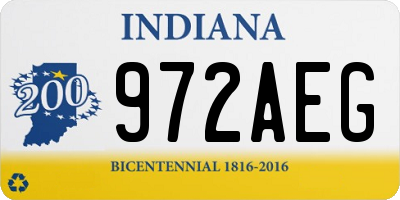 IN license plate 972AEG