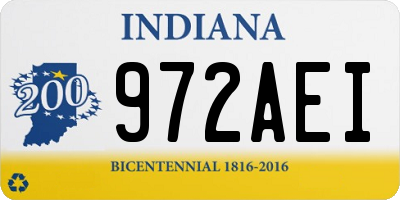 IN license plate 972AEI