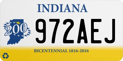 IN license plate 972AEJ