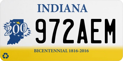 IN license plate 972AEM