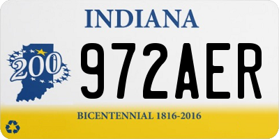 IN license plate 972AER