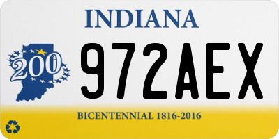 IN license plate 972AEX