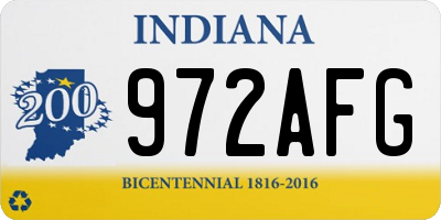 IN license plate 972AFG